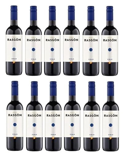 12x 0,75l - 2024er - Rasgón - Syrah - Vino de la Tierra de Castilla - Spanien - Rotwein halbtrocken von Bodegas Rasgon