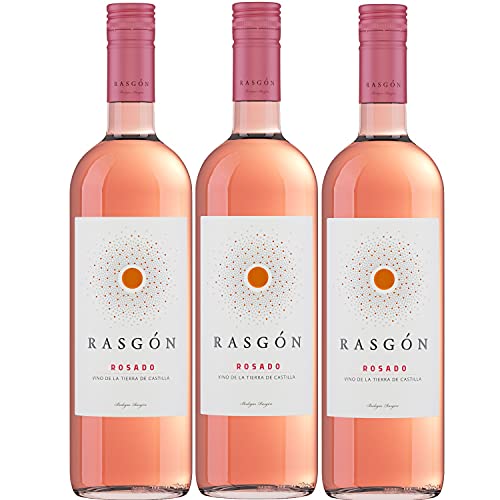 Rasgon Tempranillo Rosado Roséwein Wein halbtrocken Spanien (3 Flaschen) von Bodegas Rasgon