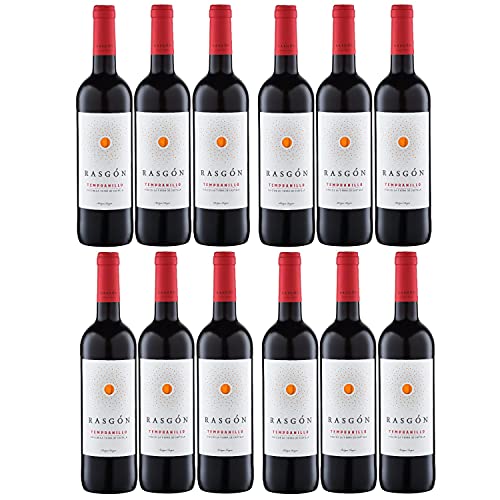 Rasgon Tempranillo Rotwein Wein halbtrocken Spanien (12 Flaschen) von Bodegas Rasgon