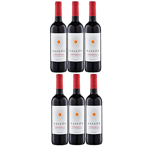 Rasgon Tempranillo Rotwein Wein halbtrocken Spanien (6 Flaschen) von Bodegas Rasgon
