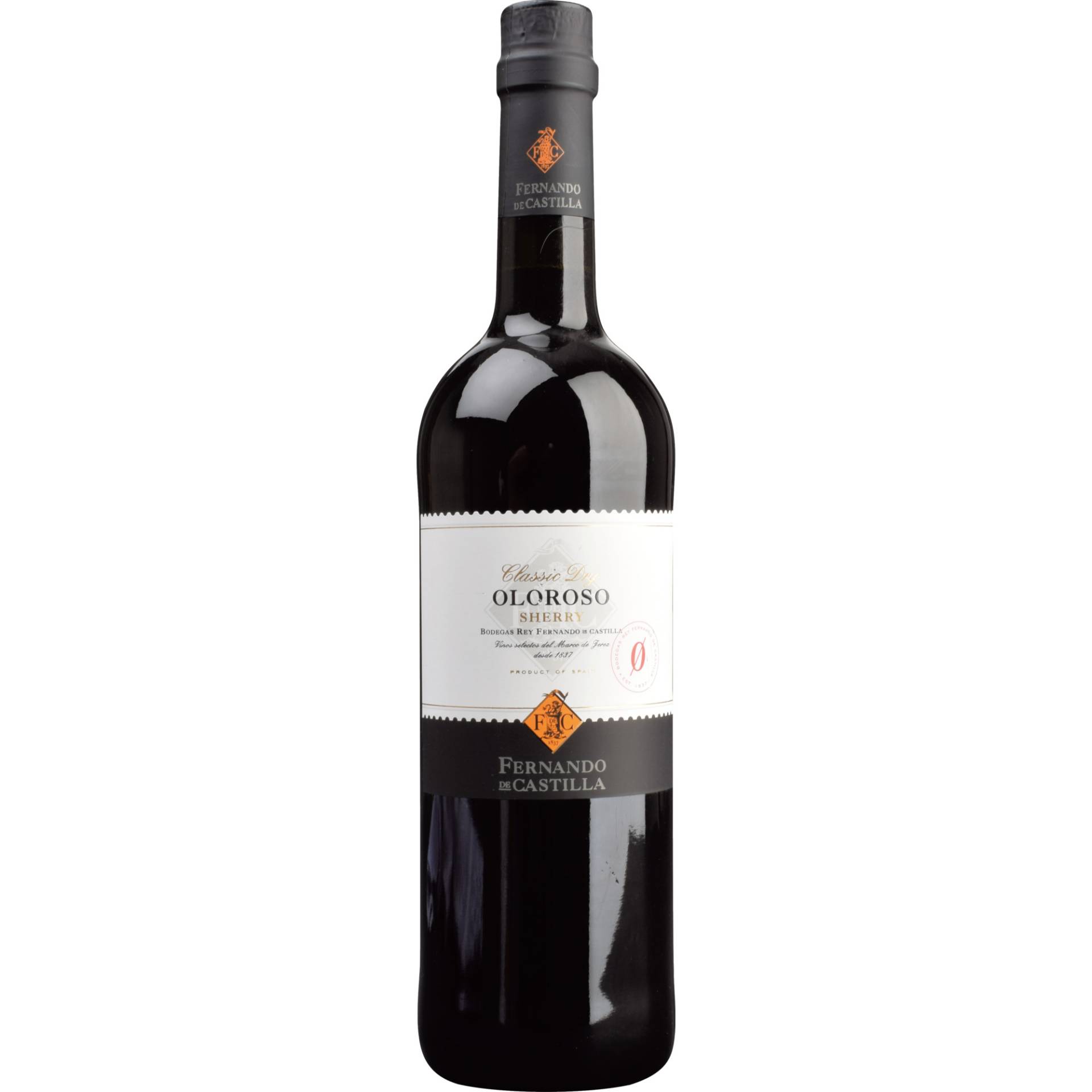 Fernando De Castilla Sherry Oloroso Classic Dry, Jerez/Xerez/Sherry DO, 18% Vol., Andalusien, Spirituosen Fernando De Castilla Sherry Oloroso Classic Dry, Jerez/Xerez/Sherry DO, 18% Vol., Andalusien, Spirituosen von Bodegas Rey Fernando de Castilla / C/Jardinillo, 7 al 11 / E - 11404 Jerez de la Frontera / Cadiz