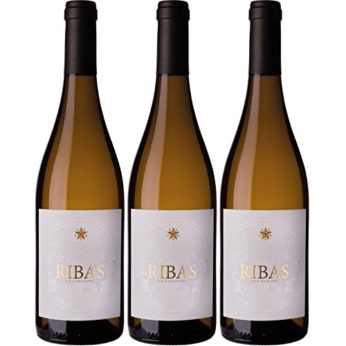 Bodegas Ribas Blanc Weißwein Wein trocken Bio Mallorca Spanien I Visando Paket (3 Flaschen) von Bodegas Ribas