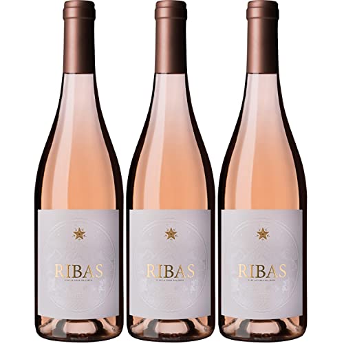 Bodegas Ribas Rosat Roséwein Wein trocken Bio Mallorca Spanien I Visando Paket (3 Flaschen) von Bodegas Ribas
