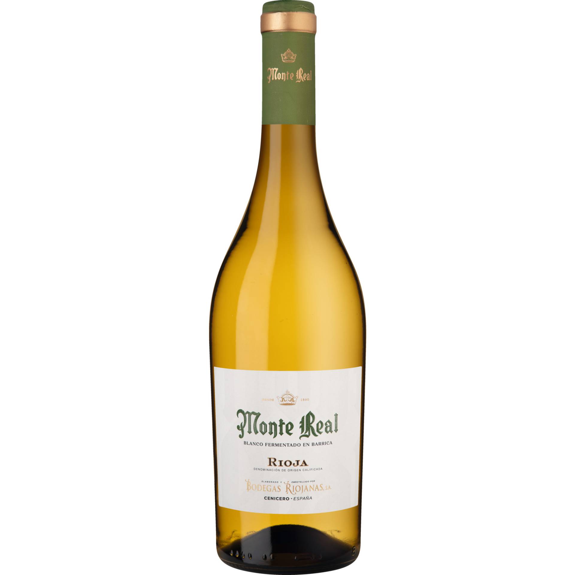 Monte Real Rioja Fermentado en Barrica Blanco, Rioja DOCa, Rioja, 2023, Weißwein Monte Real Rioja Fermentado en Barrica Blanco, Rioja DOCa, Rioja, 2023, Weißwein von Bodegas Riojanas, S.A., Cenicero, España, R.E.N. 123-LO