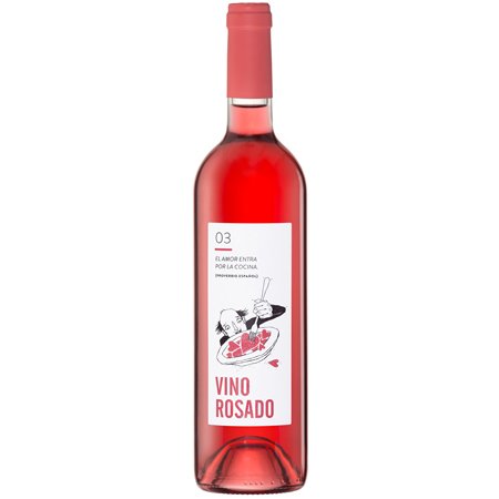 jamon.de Hauswein Nr. 3 | Vino Rosado D.O. Utiel-Requena | Roséwein aus Spanien | Trocken, fruchtig | 100% Bobal | 1 Flasche 750ml von jamon.de