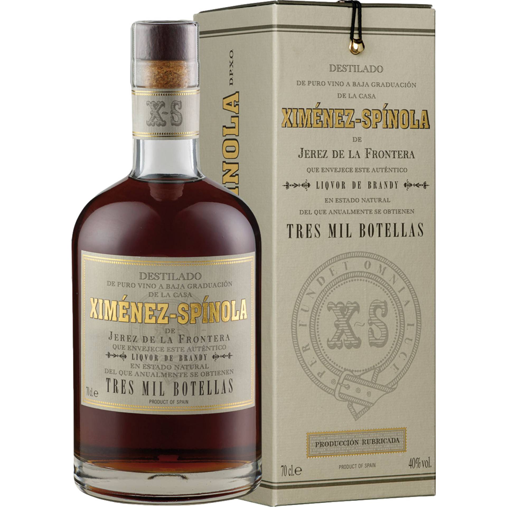 Ximénez-Spinola Brandy, 40% Vol, 0,7 L, Sherry/Jerez, Spirituosen von Bodegas Ximènez-Spinola ,   ES 11408 Jerez de la frontera