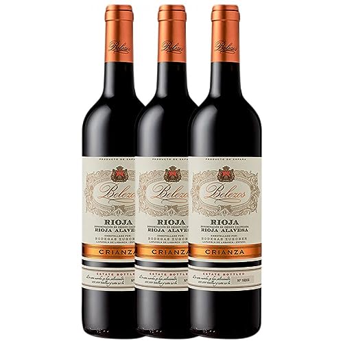 Zugober Belezos Tempranillo Rioja Alterung 75 cl (Schachtel mit 3 Flaschen von 75 cl) von Bodegas Zugober