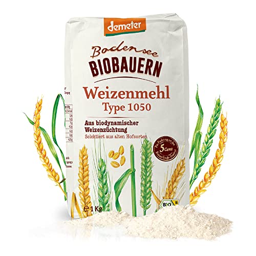 Bodensee Biobauern Weizenmehl, Type 1050, 1Kg von Bodensee Biobauern
