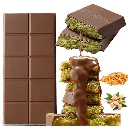 2 Stück 185 g Dubai Schokolade im Premium-Paket | Pistaziencreme Dubai Schokolade Pistazien | Handmade Dubai Schokolade kaufen | Die Dubai Schokolade (2 Stück 185 g Dubai Schokolade) von Bodesa Valore