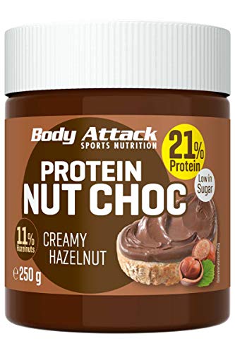 Body Attack Protein Nut Choc, Creamy Hazelnut, 250 g von Body Attack Sports Nutrition