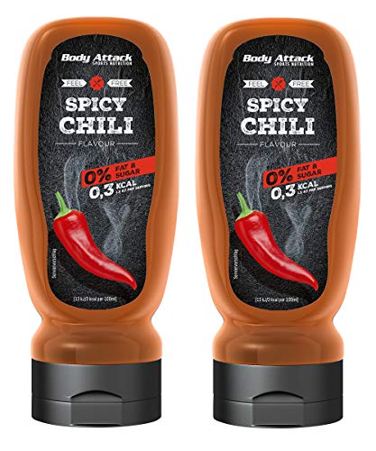 Body Attack Grill Sauce - Vegan und Low Carb 2 x 320ml (Spicy Chilli) von Body Attack Sports Nutrition