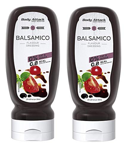 Body Attack Salatdressing - Vegan und Low Carb, 2er Pack (2x 320ml) (Balsamico) von Body Attack Sports Nutrition