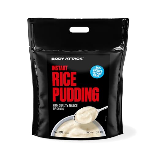 Body Attack Rice Pudding Neutral, 3 kg - Veganer Reispudding für Frühstück & Pre-Workout Snack - Hochwertige Energiequelle dank komplexer Kohlenhydrate - leicht verdaulich von Body Attack