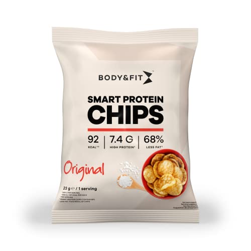 Body & Fit Smart Protein Chips - Eiweiß Snack Soja- und Kartoffelchips 12 Beutel (Original) von Body & Fit