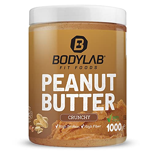 Bodylab24 100% Peanut Butter 1000g, Erdnussbutter ohne Zusatzstoffe, Crunchy von Bodylab24