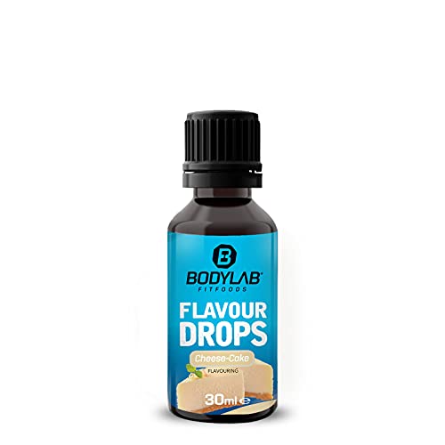 Bodylab24 Flavour Drops 30ml Cheesecake, Kalorienfreie, Zuckerfreie & Fettfreie Aroma-Tropfen, Flavdrops zum Süßen von Lebensmitteln, Kaffee Sirup, Geschmackstropfen ohne Künstliche Farbstoffe von Bodylab24