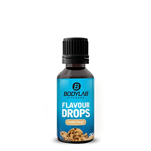 Bodylab24 Flavour Drops 30ml Cookie Dough, Kalorienfreie, Zuckerfreie & Fettfreie Aroma-Tropfen, Flavdrops zum Süßen von Lebensmitteln, Kaffee Sirup, Geschmackstropfen ohne Künstliche Farbstoffe von Bodylab24