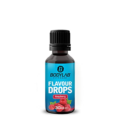 Bodylab24 Flavour Drops 30ml Himbeere, Kalorienfreie, Zuckerfreie & Fettfreie Aroma-Tropfen, Flavdrops zum Süßen von Lebensmitteln, Kaffee Sirup, Geschmackstropfen ohne Künstliche Farbstoffe von Bodylab24