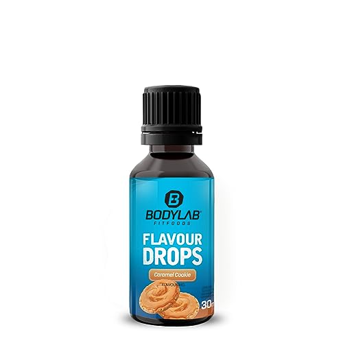 Bodylab24 Flavour Drops 30ml Karamell-Cookie, Kalorienfreie, Zuckerfreie & Fettfreie Aroma-Tropfen, Flavdrops zum Süßen von Lebensmitteln, Kaffee Sirup, Geschmackstropfen ohne Künstliche Farbstoffe Bodylab24 Flavour Drops 30ml Karamell-Cookie, Kalorienfreie, Zuckerfreie & Fettfreie Aroma-Tropfen, Flavdrops zum Süßen von Lebensmitteln, Kaffee Sirup, Geschmackstropfen ohne Künstliche Farbstoffe von Bodylab24