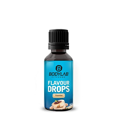 Bodylab24 Flavour Drops 30ml Tiramisu, Kalorienfreie, Zuckerfreie & Fettfreie Aroma-Tropfen, Flavdrops zum Süßen von Lebensmitteln, Kaffee Sirup, Geschmackstropfen ohne Künstliche Farbstoffe von Bodylab24