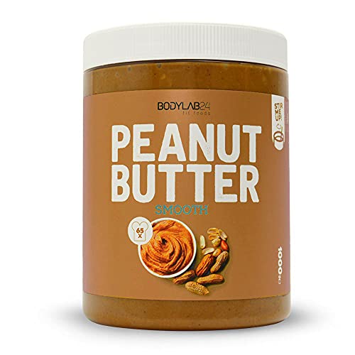 Bodylab24 100% Peanut Butter 1000g, Erdnussbutter ohne Zusatzstoffe, Smooth von Bodylab24