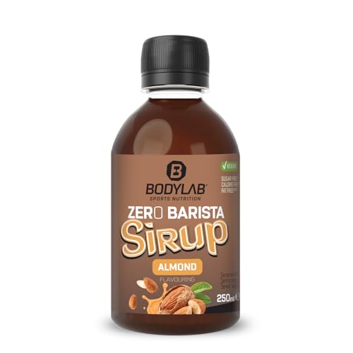 Bodylab24 Zero Barista Sirup Mandel 250ml, ohne Zucker* und Kalorien*, vegan, Geschmack und Süße für Kaffee und Co Bodylab24 Zero Barista Sirup Mandel 250ml, ohne Zucker* und Kalorien*, vegan, Geschmack und Süße für Kaffee und Co von Bodylab24