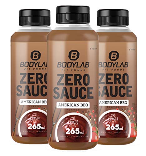 Bodylab24 Zero Sauce American BBQ 265ml / 3er Pack/nur 3-5kcal je 15g Portion/fett- und zuckerfrei/ideal für jede kalorienreduzierte Ernährungsform/perfekt als Zusatz für Saucen und Dressings von Bodylab24