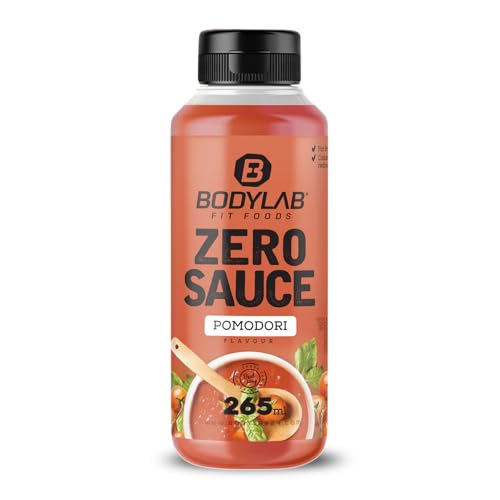 Bodylab24 Zero Sauce Pomodori 265ml, kalorienarm, nur 3-9 kcal je 15g Portion, fett- und zuckerreduziert, perfekt zum Verfeinern von Gerichten, als Sauce oder Dressing, ideal für jede Diät von Bodylab24