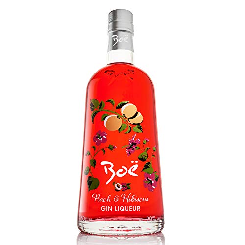 Boë Gin-Likör mit Pfirsich- und Hibiskus-Geschmack - Schottischer Premium Botanicals Gin - 50cl - 20% Vol von Boe