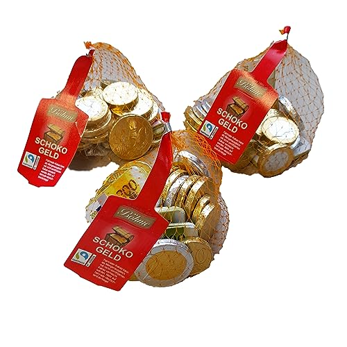 Böhme 3 x 150g Schokoladengeld Aus Milchschokolade Goldtaler Münzen Und Scheine von YESMOO