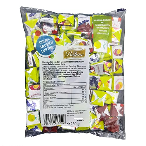 Böhme Karamellen Cola- Und Früchtegeschmack 250g von BÖHME