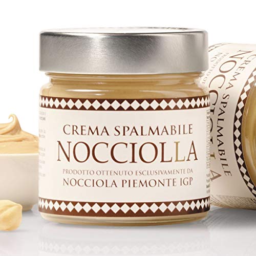 Boella & Sorrisi, Crema alla Nocciola Bianco, Weiße Schokoladen-Creme mit Haselnuss Piemont IGP, glutenfrei, 250g von BOELLA & SORRISI