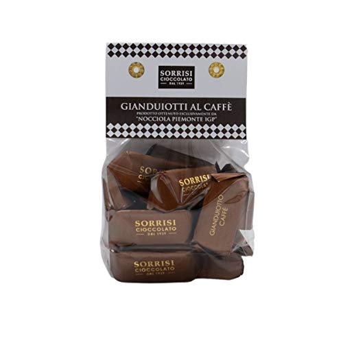 Gianduiotti al Caffé, Gianduia-Nougat-Pralinen, Kaffee, Haselnüsse Piemont IGP, 200g, Boella & Sorrisi Gianduiotti al Caffé, Gianduia-Nougat-Pralinen, Kaffee, Haselnüsse Piemont IGP, 200g, Boella & Sorrisi von Boella & Sorrisi Srl