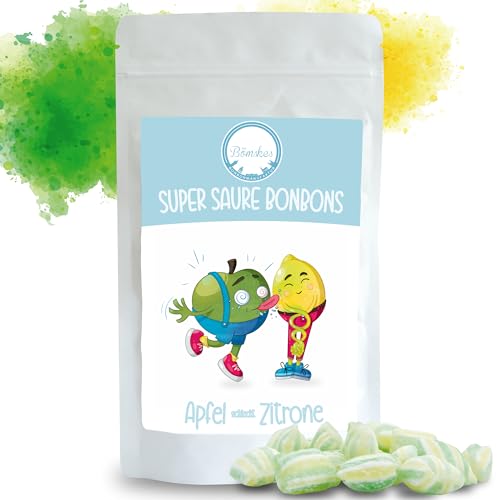 Bömskes Bonbonmanufaktur Super Saure Bonbons Apfel-Zitrone 180g – Extrem saure Bonbons mit Apfel-Zitrone Geschmack – Saure Süßigkeiten die Eure Geschmacksnerven zusammenziehen lassen Bömskes Bonbonmanufaktur Super Saure Bonbons Apfel-Zitrone 180g – Extrem saure Bonbons mit Apfel-Zitrone Geschmack – Saure Süßigkeiten die Eure Geschmacksnerven zusammenziehen lassen von Bömskes Münster Bonbonmanufaktur