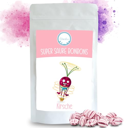 Bömskes Bonbonmanufaktur Super Saure Bonbons Sauerkirsche 180g – Extrem saure Bonbons mit Sauerkirsche Geschmack – Saure Süßigkeiten die Eure Geschmacksnerven zusammenziehen lassen Bömskes Bonbonmanufaktur Super Saure Bonbons Sauerkirsche 180g – Extrem saure Bonbons mit Sauerkirsche Geschmack – Saure Süßigkeiten die Eure Geschmacksnerven zusammenziehen lassen von Bömskes Münster Bonbonmanufaktur