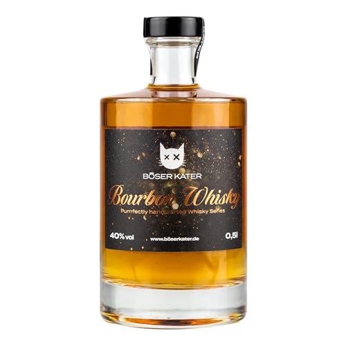 Böser Kater Bourbon Whisky, das perfekte Geschenk für jeden Anlass, einzigartig vollmundiger Geschmack, Noten von Karamell, Honig & Vanille, 0,5l - 40% Vol. von Böser Kater