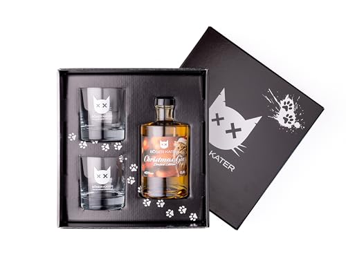 Böser Kater Christmas Gin Geschenkset mit 2 Gläsern, würzig weihnachtlicher Geschmack, Ideal für winterliche Cocktails, das perfekte Gin Geschenk in hochwertiger Box 0,5l 40% Vol. Böser Kater Christmas Gin Geschenkset mit 2 Gläsern, würzig weihnachtlicher Geschmack, Ideal für winterliche Cocktails, das perfekte Gin Geschenk in hochwertiger Box 0,5l 40% Vol. von Böser Kater