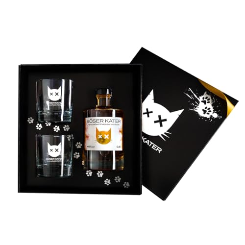 BÖSER KATER Rhabarber Vanilla Gin Geschenkset mit 2 Gläsern | das perfekte Gin Geschenk in hochwertiger Box | 0,5l 40% Vol. BÖSER KATER Rhabarber Vanilla Gin Geschenkset mit 2 Gläsern | das perfekte Gin Geschenk in hochwertiger Box | 0,5l 40% Vol. von Böser Kater