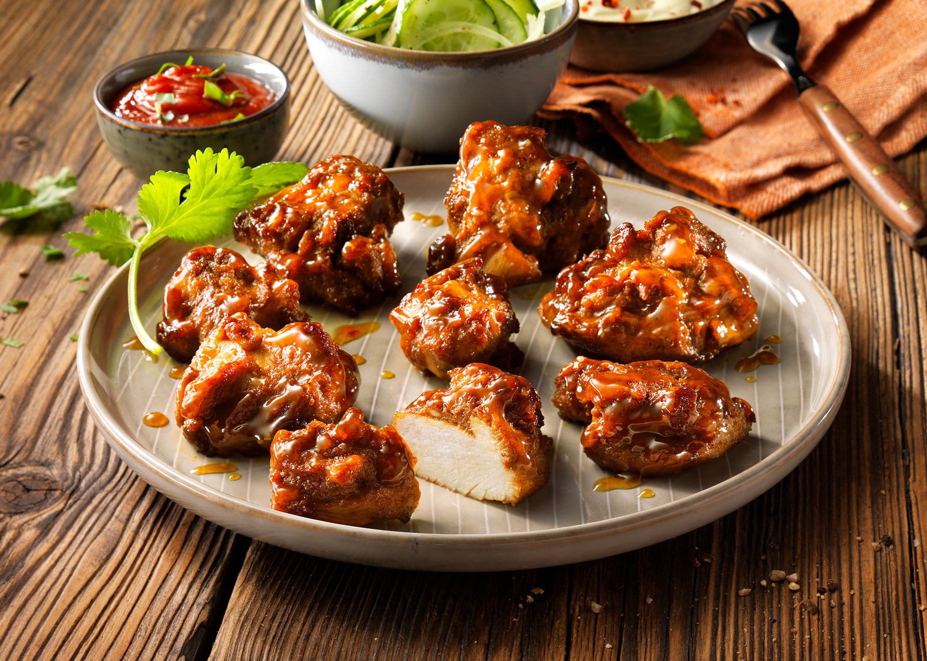 Chicken-Bites Sweet BBQ mit 8% Flüssigwürzung Chicken-Bites Sweet BBQ mit 8% Flüssigwürzung von Bofrost