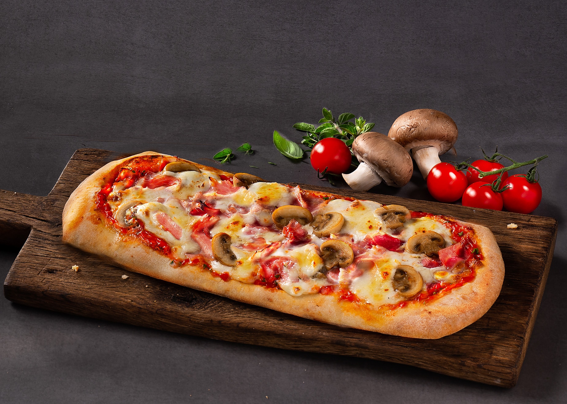 Pizza alla Romana Prosciutto, Funghi e Mascarpone Pizza alla Romana Prosciutto, Funghi e Mascarpone von Bofrost