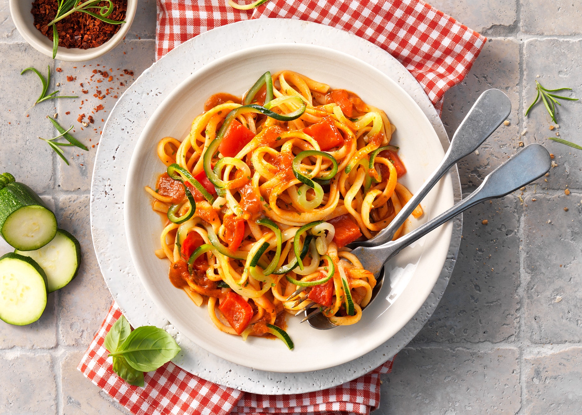 „Zucchini-Spaghetti“ toskanische Art „Zucchini-Spaghetti“ toskanische Art von Bofrost