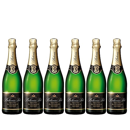 Bohemia Sekt demi sec Halbtrocken, 6 Flaschen vollen blumiger und prickelnder Partysekt zum Anstoßen (6 x 0.75 l) von Bohemia Sekt