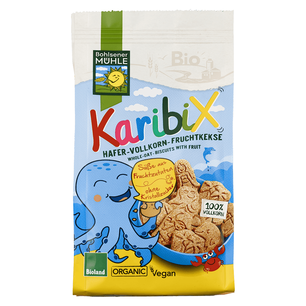 Bio Karibix Hafer Vollkorn Fruchtkekse Bio Karibix Hafer Vollkorn Fruchtkekse von Bohlsener Mühle