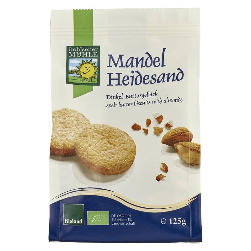 Bio Mandel Heidesand Dinkel-Buttergebäck von Bohlsener Mühle