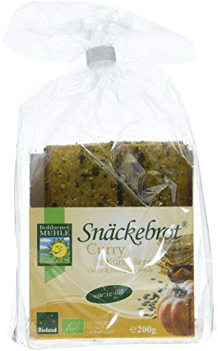 Bohlsener Mhle Snckebrot Curry-Krbiskern, 4er Pack (4 x 200 g) - Bio von Bohlsener Mühle