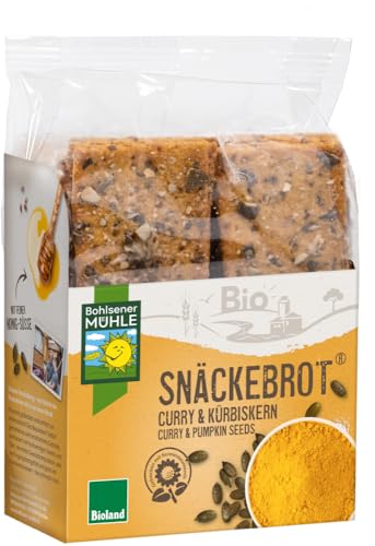 Snäckebrot Curry & Kürbiskern 6 x 200 gr von Bohlsener Mühle