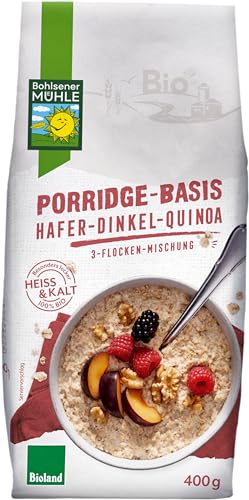 Bohlsener Mühle Bio Porridge-Basis Hafer-Dinkel-Quinoa, 3-Flocken (2 x 400 gr) von Bohlsener Mühle