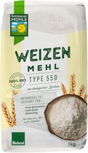 Bohlsener Mühle Bio Weizenmehl Type 550 (2 x 1 kg) von Bohlsener Mühle