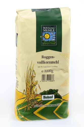 Bohlsener Mühle Roggenvollkornmehl, 6er Pack (6 x 1000 g ) - Bio von Bohlsener Mühle