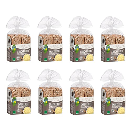 Bohlsener Mühle - Schwarzkümmel und Käse Snäckebrot - 200 g - 8er Pack von Bohlsener Mühle